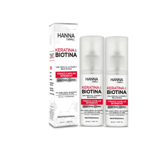 PROMOCIÓN 2 UND.X S/.89.90. TÓNICO HANNA CABALL KERATINA & BIOTINA 50ml. ⭐⭐⭐⭐⭐ 6000+ Clientes satisfechos.