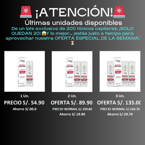 PROMOCIÓN 2 UND.X S/.89.90. TÓNICO HANNA CABALL KERATINA & BIOTINA 50ml. ⭐⭐⭐⭐⭐ 6000+ Clientes satisfechos.