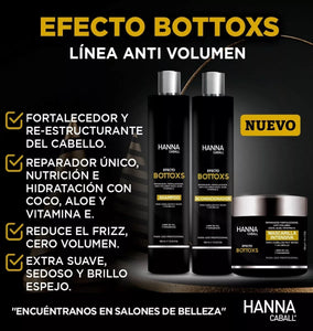 ACONDICIONADOR HANNA CABALL EFECTO BOTTOX 1000 ML.