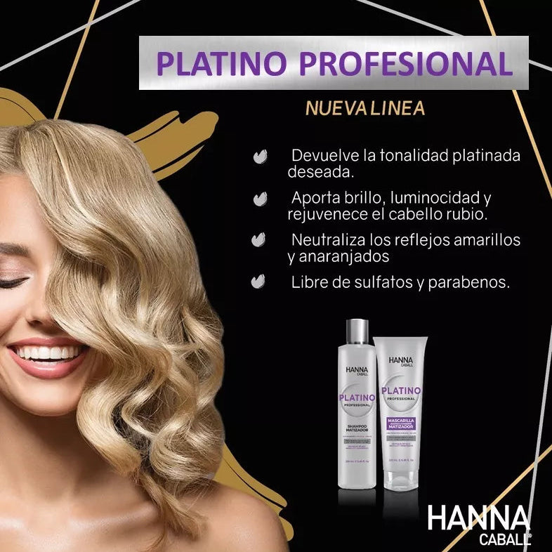 SHAMPOO HANNA CABALL PLATINO 250 ML.