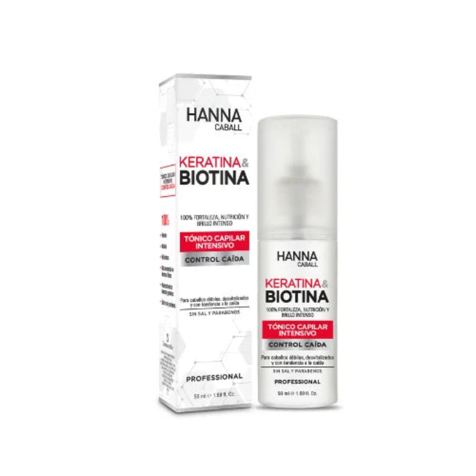 PROMOCIÓN 2 UND.X S/.89.90. TÓNICO HANNA CABALL KERATINA & BIOTINA 50ml. ⭐⭐⭐⭐⭐ 6000+ Clientes satisfechos.