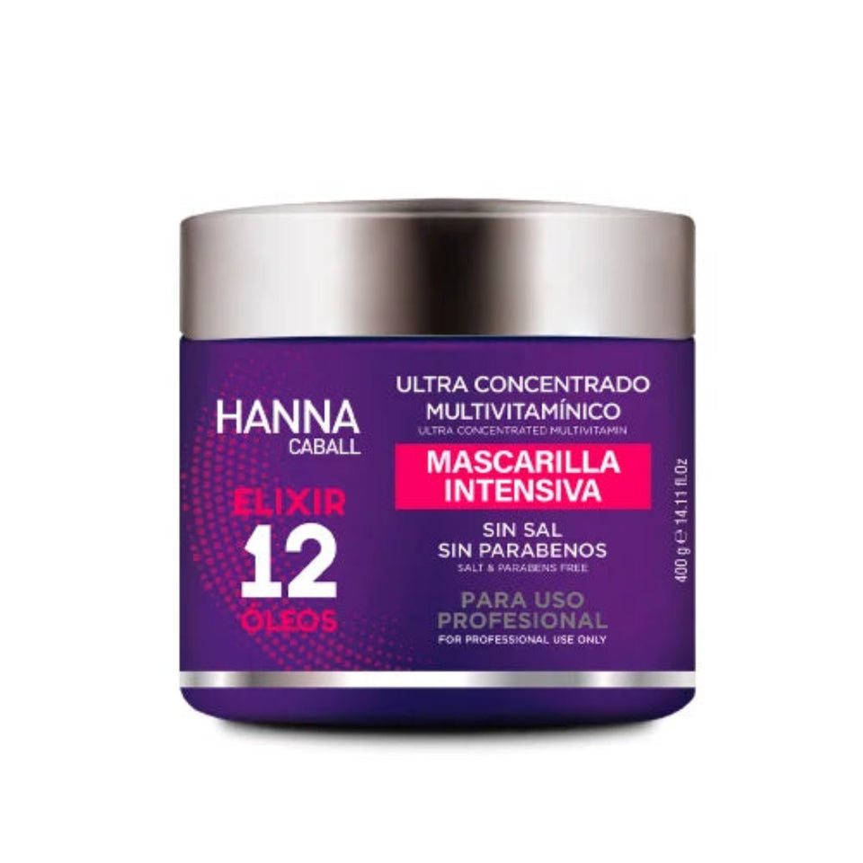 MASCARILLA HANNA CABALL ELIXIR 12 OLEOS 400 ML.