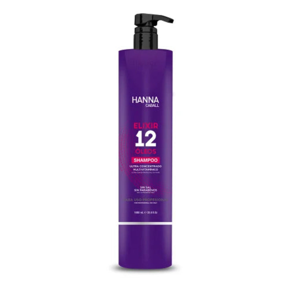 SHAMPOO HANNA CABALL ELIXIR 12 OLEOS 1000 ML.