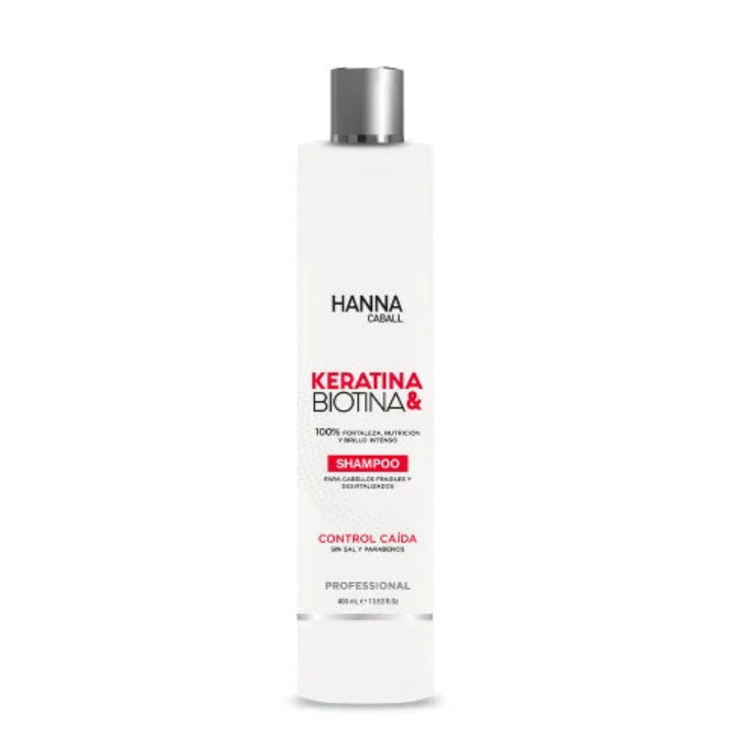 SHAMPOO HANNA CABALL KERATINA & BIOTINA 400 ML.