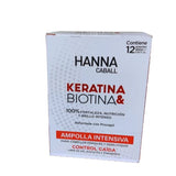 AMPOLLA ANTI CAIDA HANNA CABALL KERATINA & BIOTINA 13 ML.