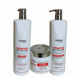 PACK 2: SHAMPOO + ACONDICIONADOR + MASCARILLA HANNA CABALL KERATINA & BIOTINA 1000 ML.