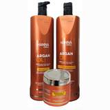PACK 2: SHAMPOO + ACONDICIONADOR + MASCARILLA HANNA CABALL ARGAN OIL 1000 ML.