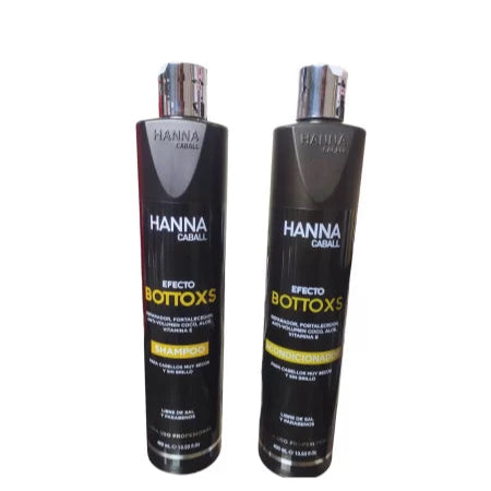PACK 1: SHAMPOO + ACONDICIONADOR HANNA CABALL EFECTO BOTTOX 400 ML.